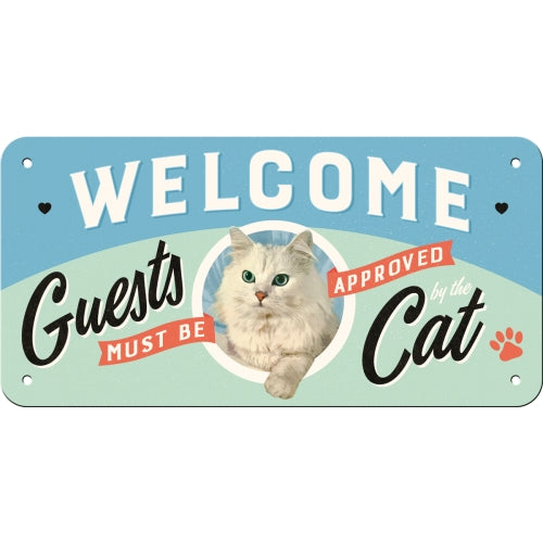 Hängeschild Welcome Guests Cat