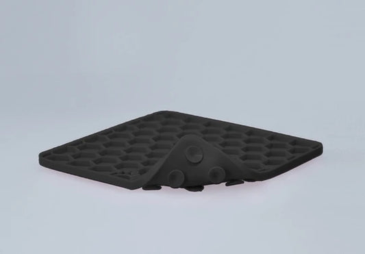 Eat Slow Live Longer Fun and Relax Lick Mat Schleckmatte Grau