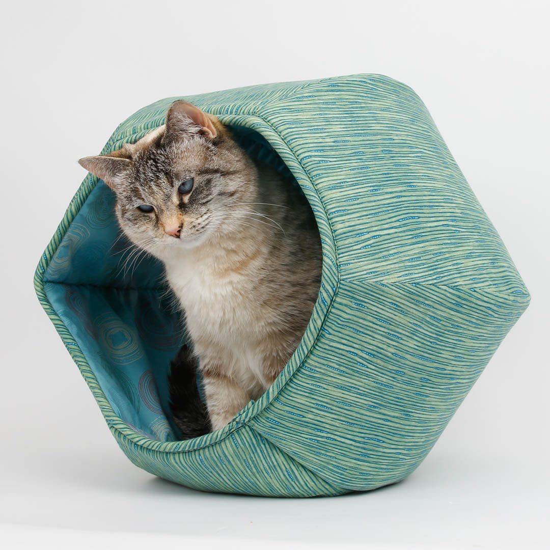 The Cat Ball Scandi Green Stripes