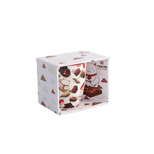 Tasse Kawaii Sushi Lucky Cat Ø 8.5 cm, 380 ml