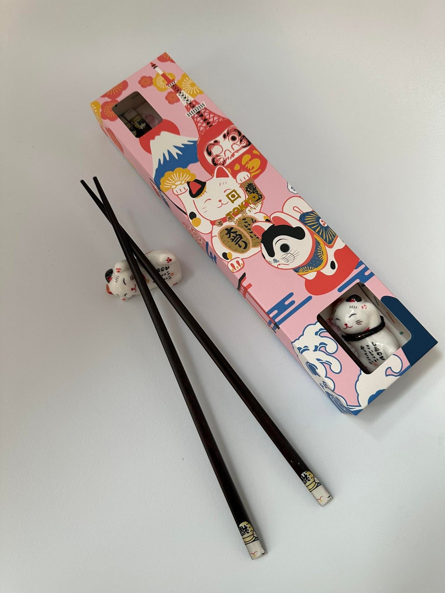 Essstäbchen Maneki Neko inkl. Ablage