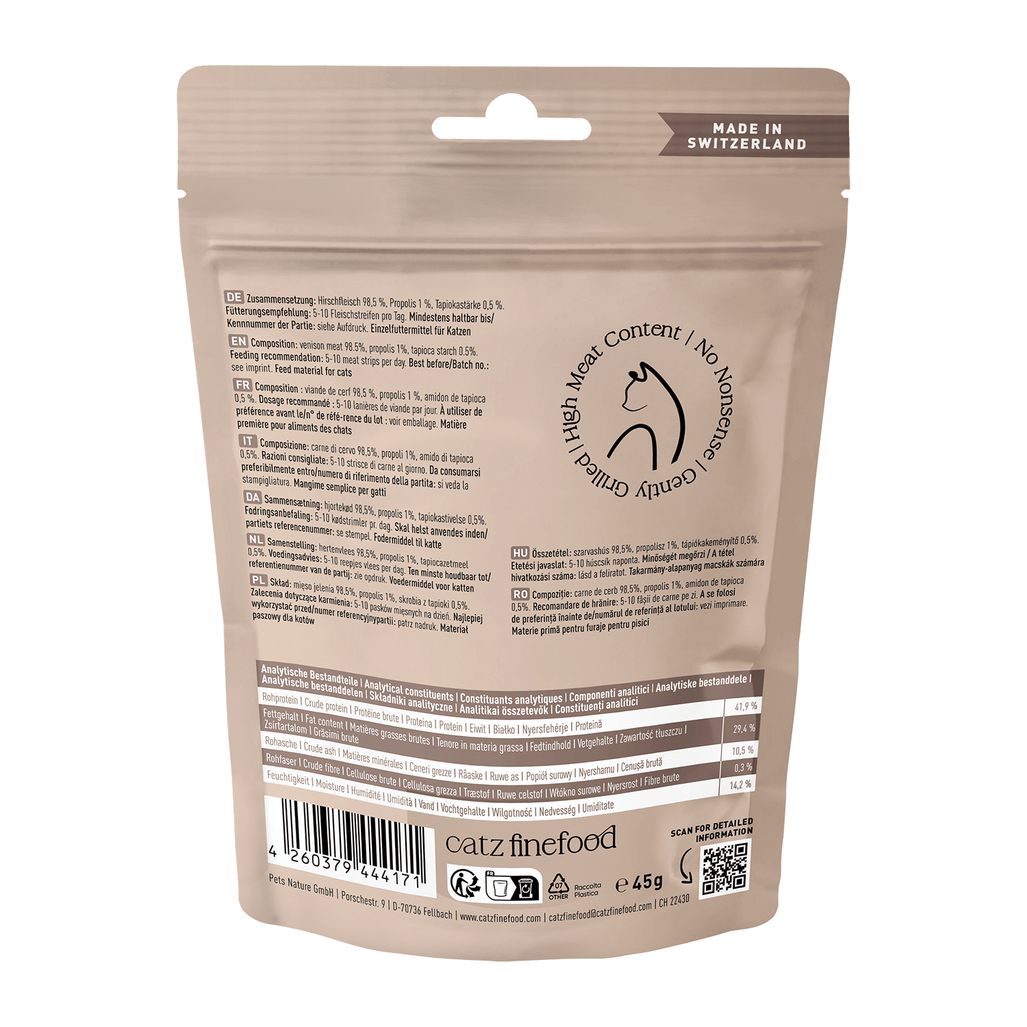catz finefood Meatz Hirsch 45g