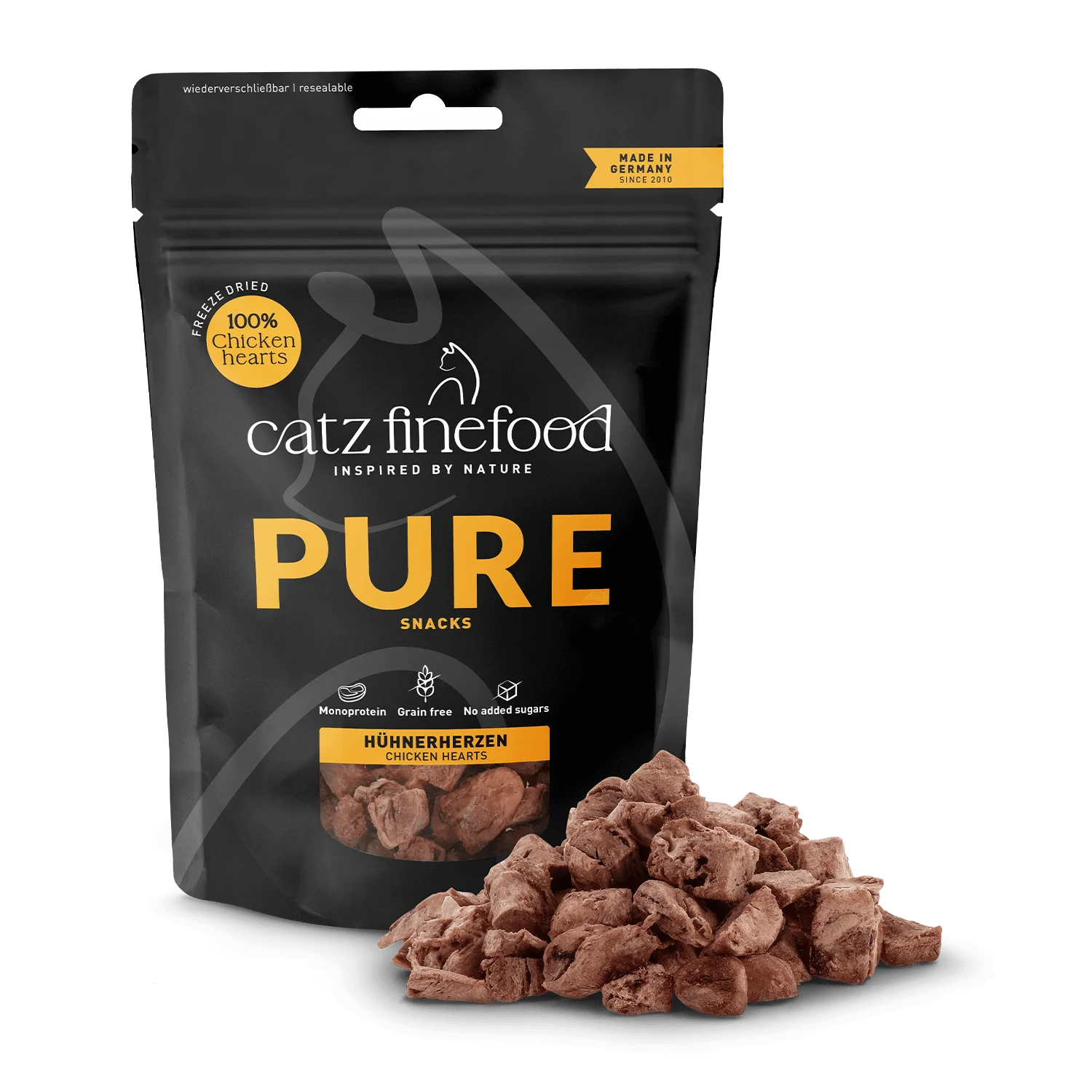 catz finefood Pure Snacks Hühnerherzen 35g