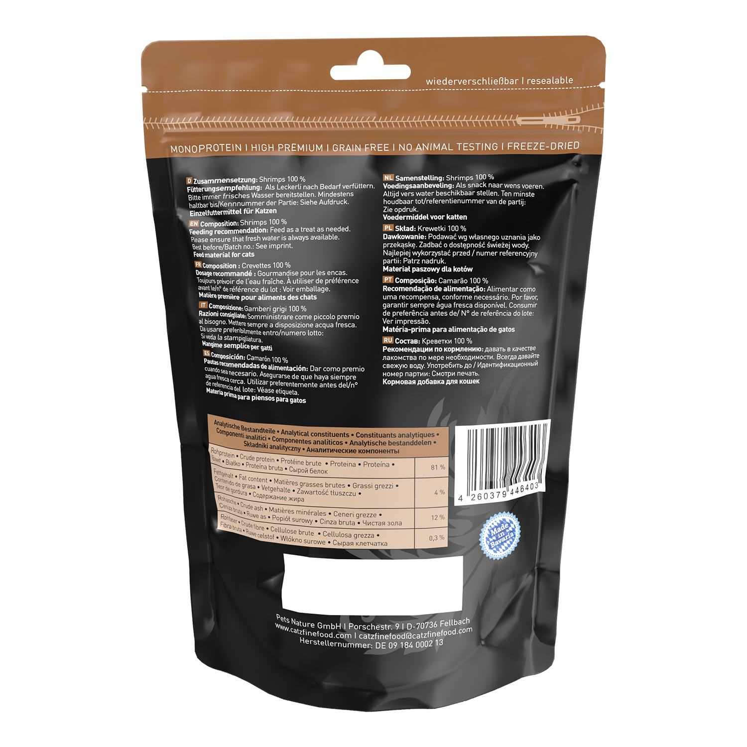 catz finefood Purrrrly N° 109 - Shrimps 15g