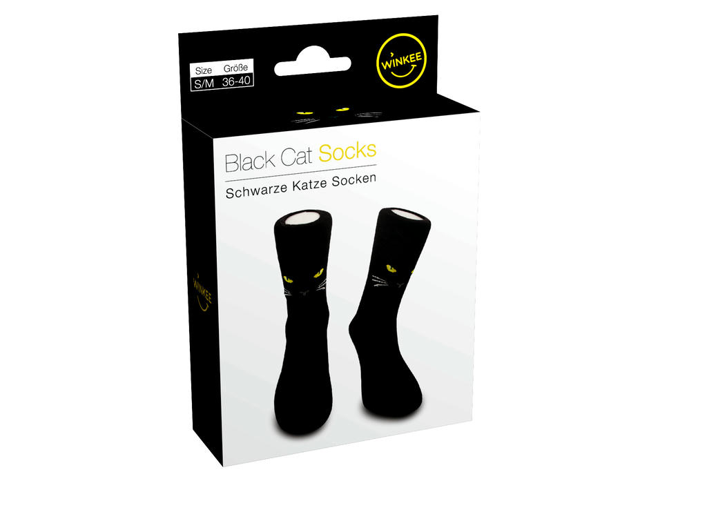 Schwarze Katze Socken
