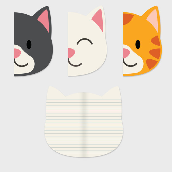Notizbücher Katze 3er Set