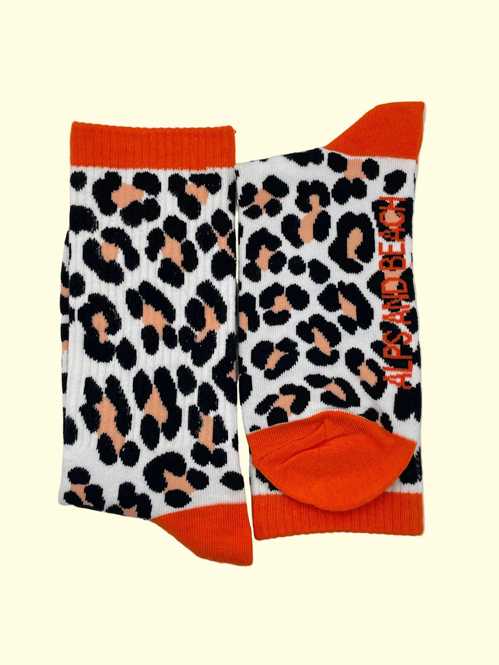 Socke Leo Weiß Orange