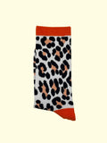 Socke Leo Weiß Orange