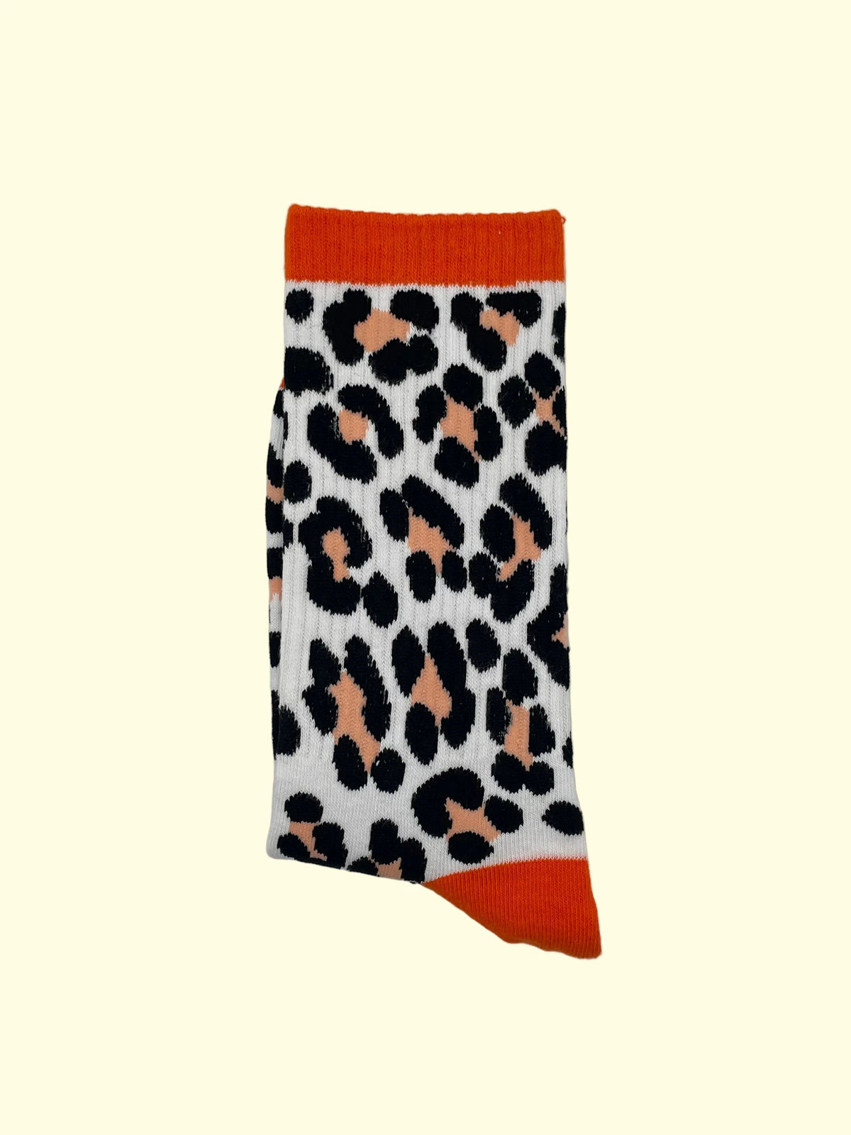 Socke Leo Weiß Orange