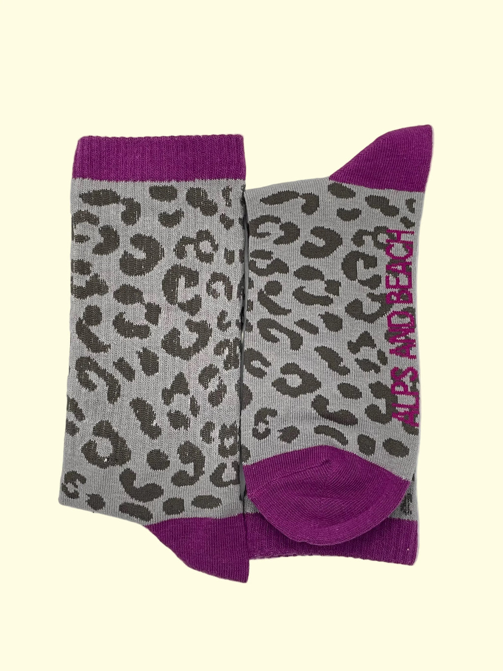 Socke Leo Grau Lila