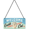Hängeschild Welcome Guests Cat