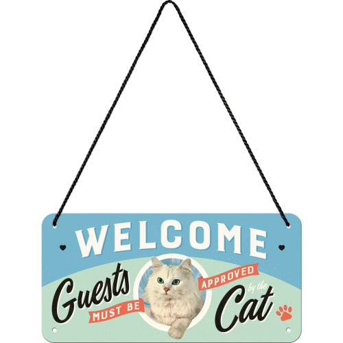 Hängeschild Welcome Guests Cat