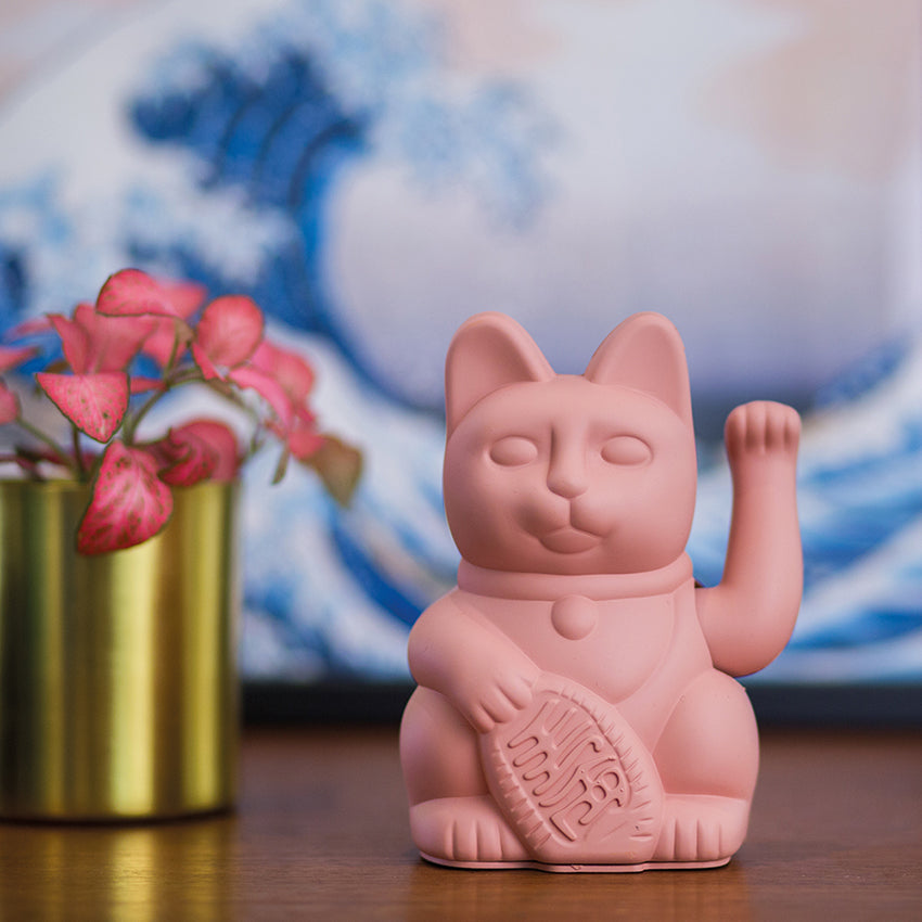 Lucky Cat - Winkekatze - pink