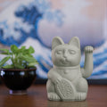 Lucky Cat - Winkekatze - grau