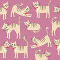 Cat Story berry Napkin 33x33