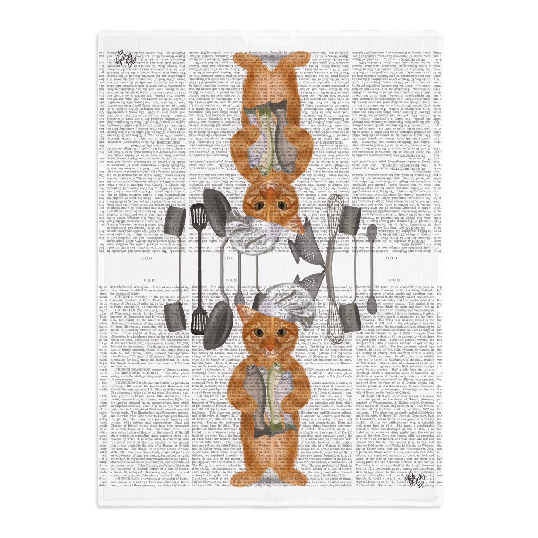 Cat Chef Tea Towel