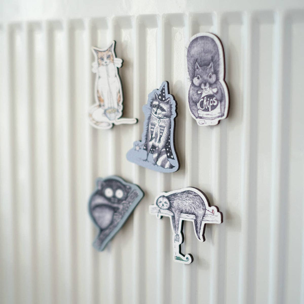 Holzmagnet – Ramenkatze