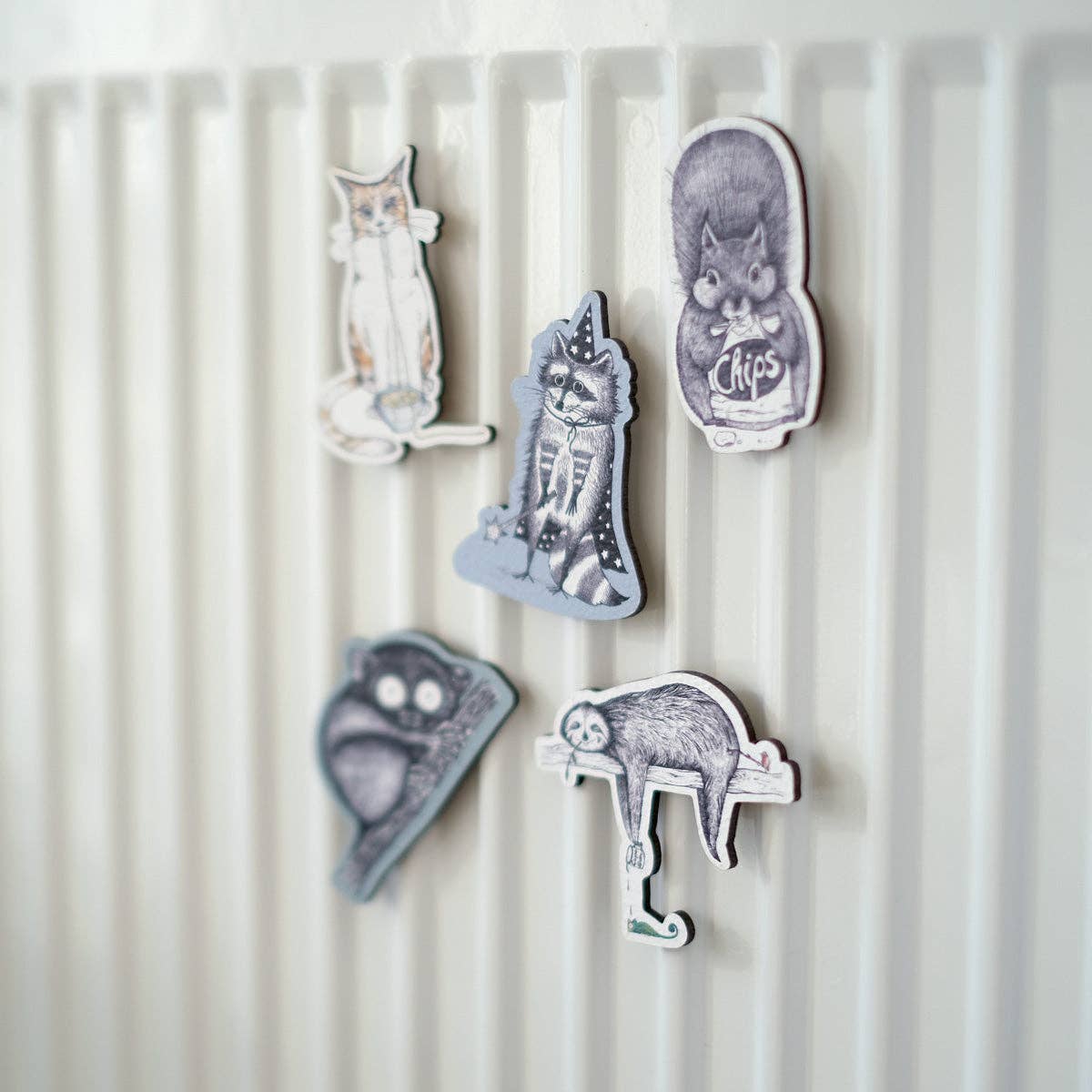 Holzmagnet – Ramenkatze