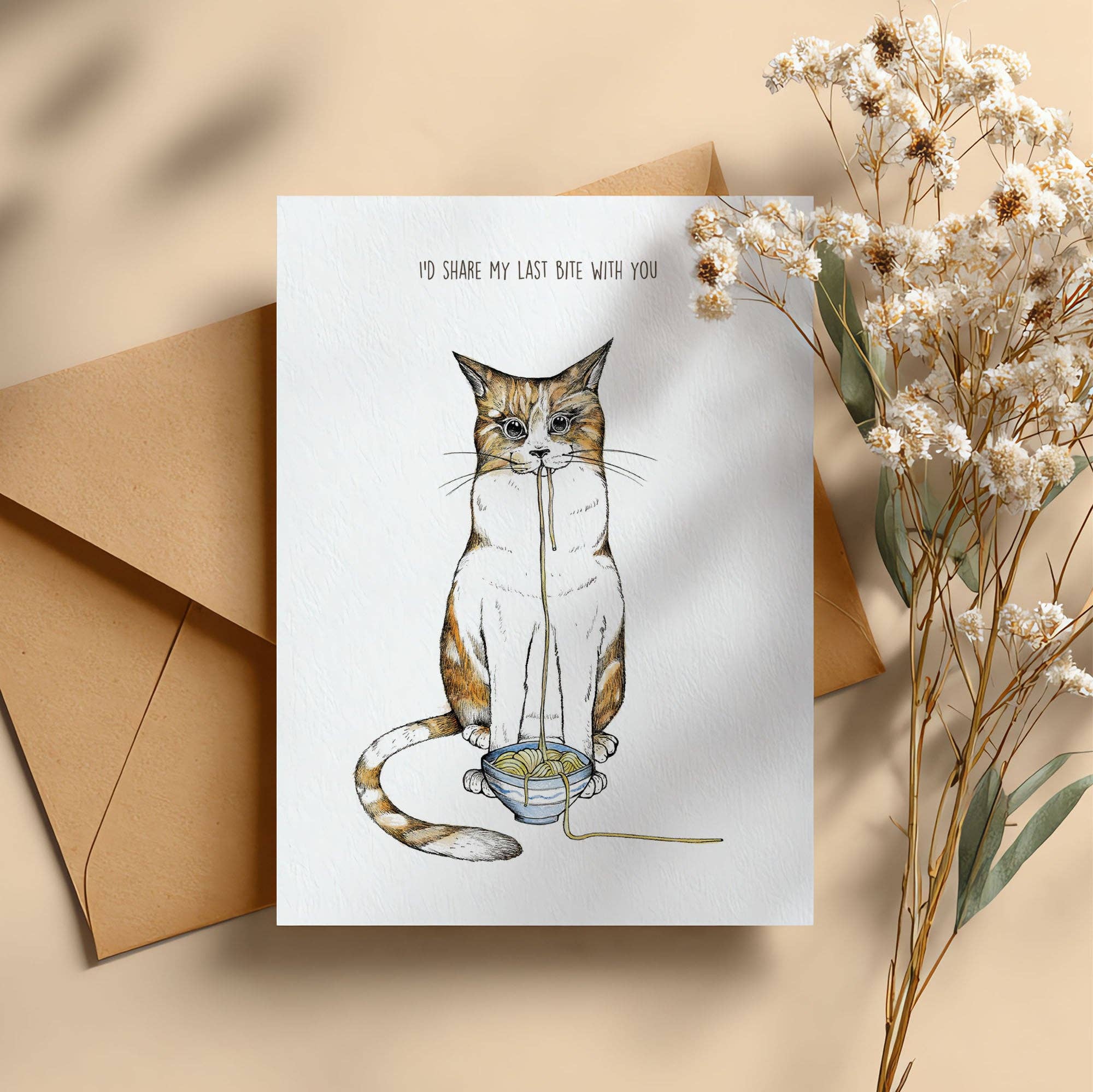 Klappkarte – Ramenkatze