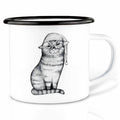 Emailletasse – Gute Nacht Katze