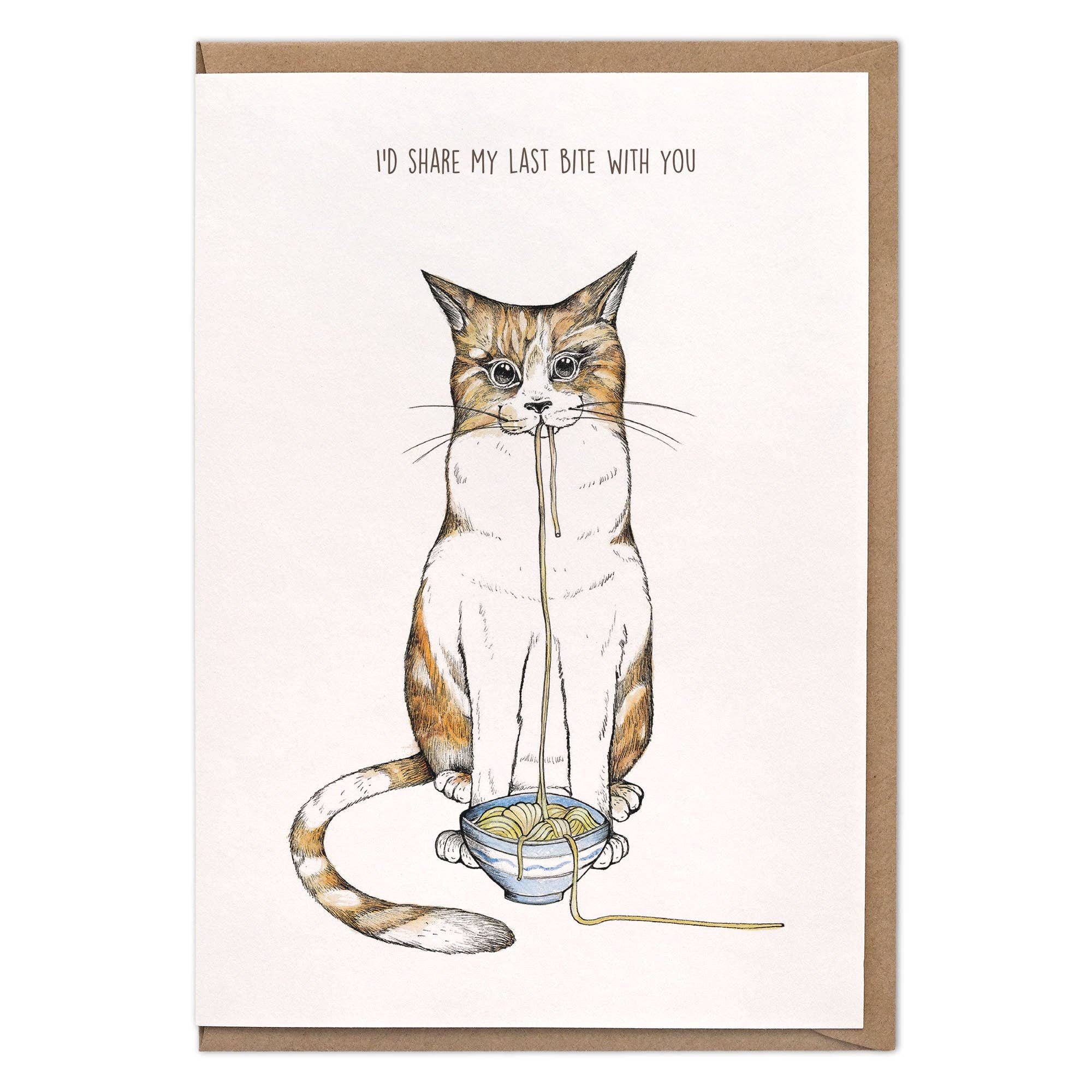 Klappkarte – Ramenkatze