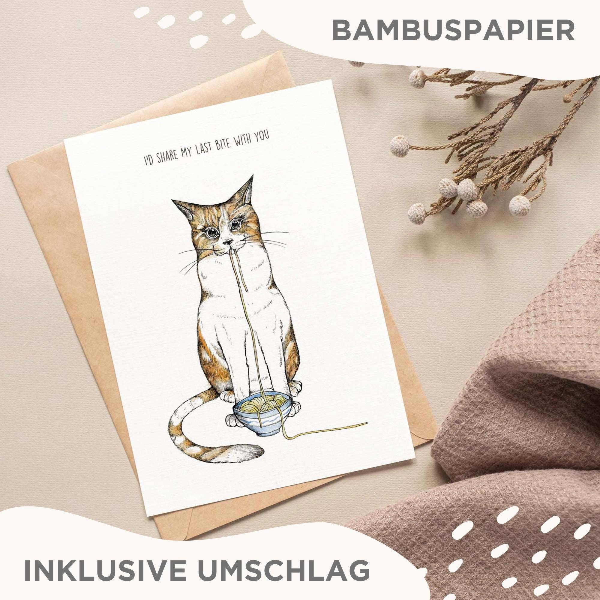 Klappkarte – Ramenkatze
