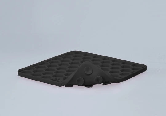 Eat Slow Live Longer Fun and Relax Lick Mat Schleckmatte Grau