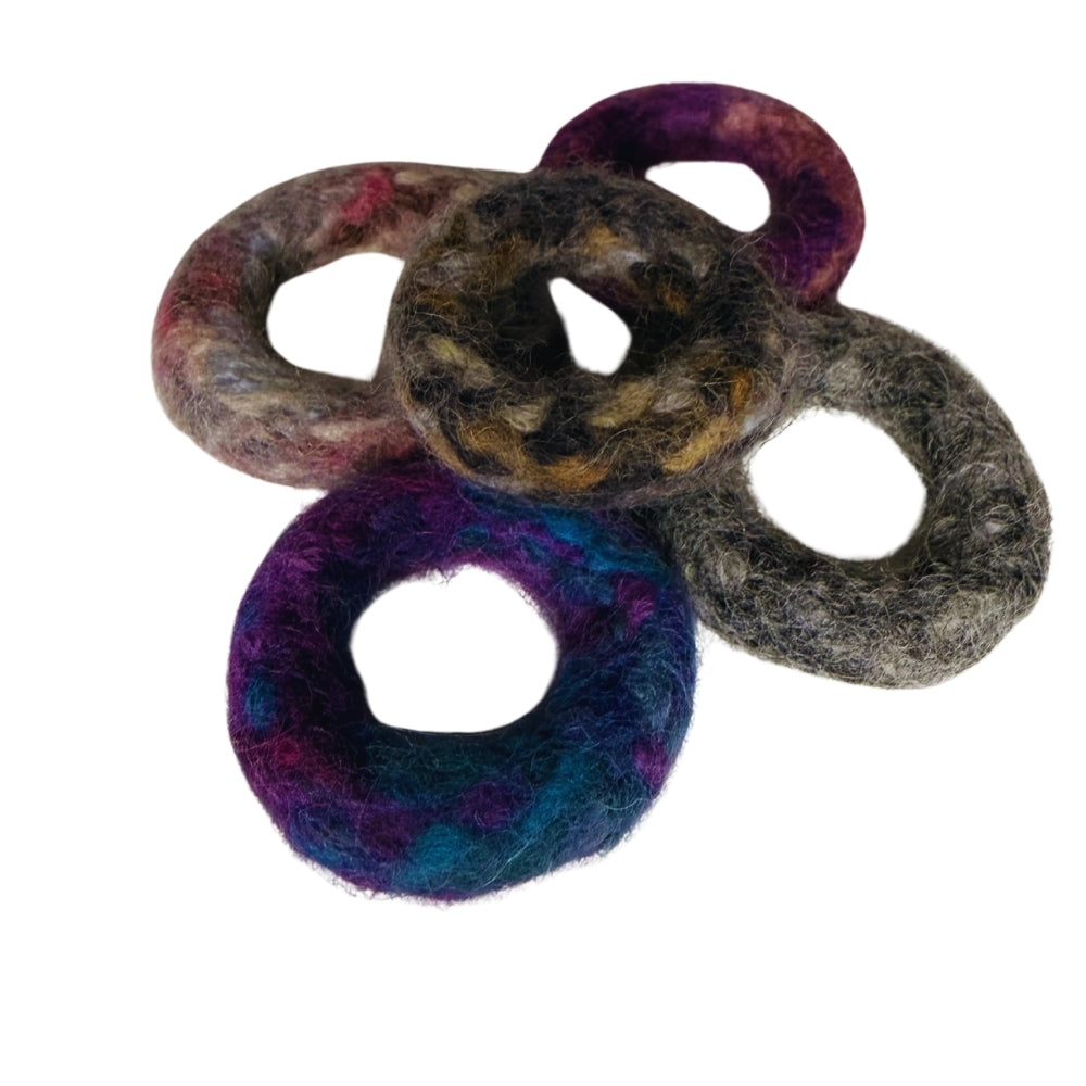 ring 3er Bundle Filzringe melange