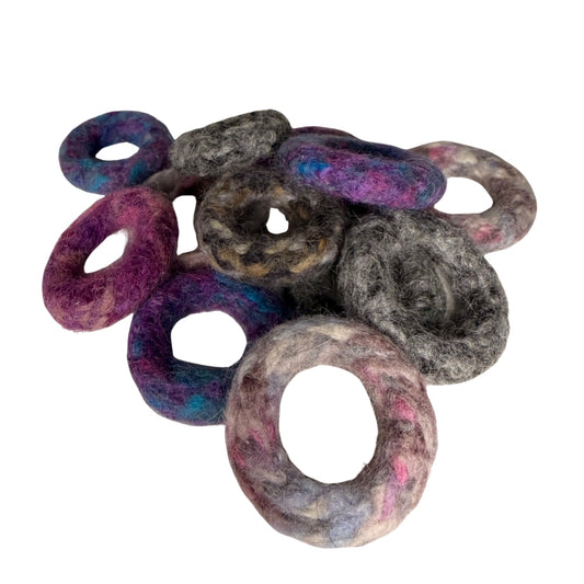 ring 5er Bundle Filzringe melange