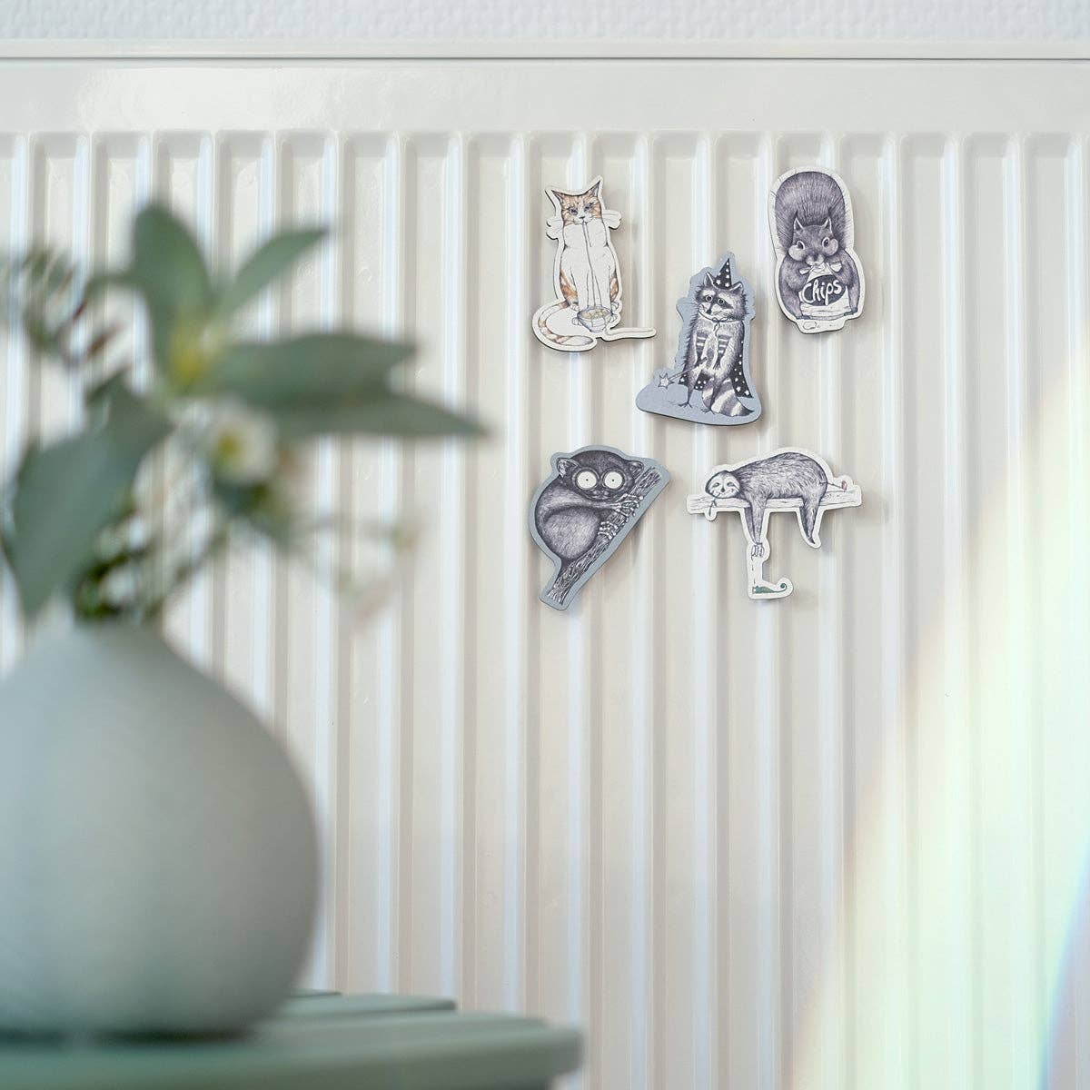 Holzmagnet – Ramenkatze