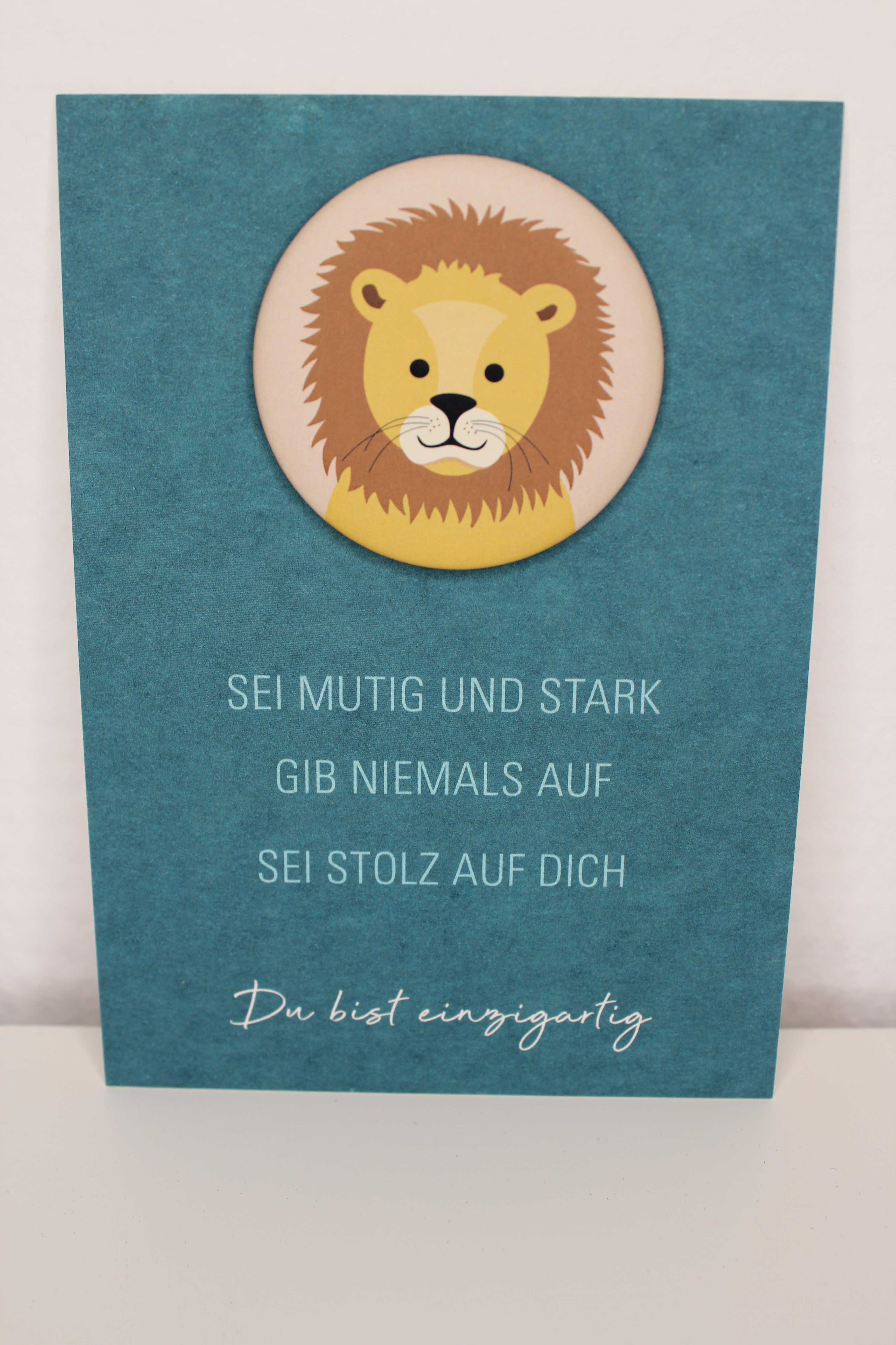 Set Karte & Magnet Du bist einzigartig