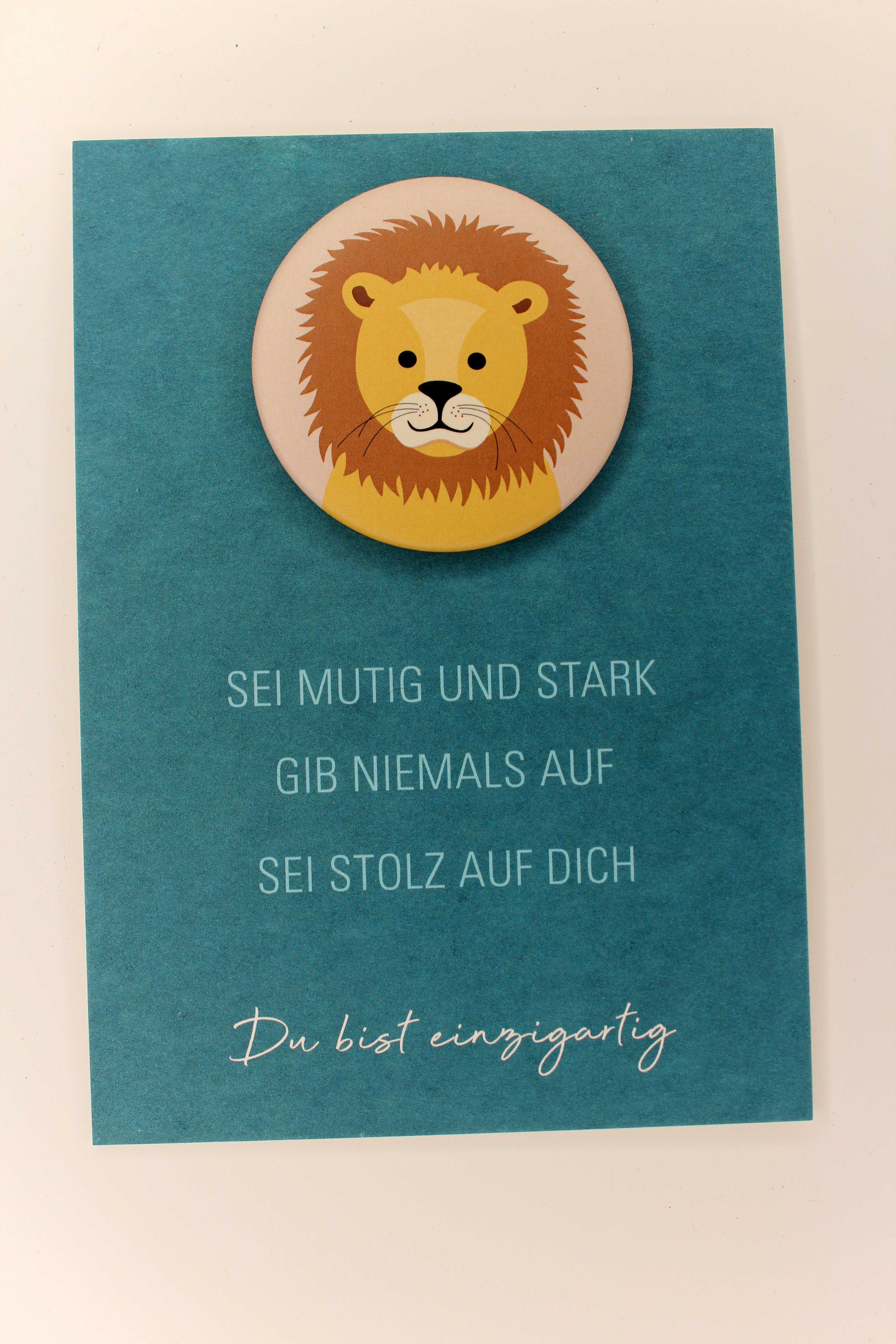 Set Karte & Magnet Du bist einzigartig