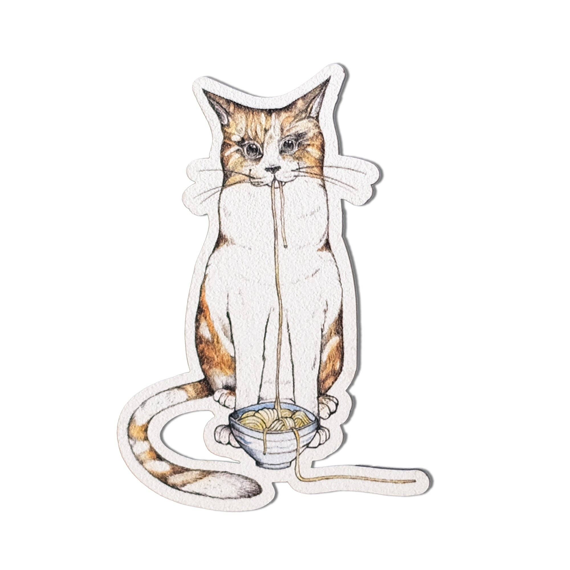 Holzmagnet – Ramenkatze