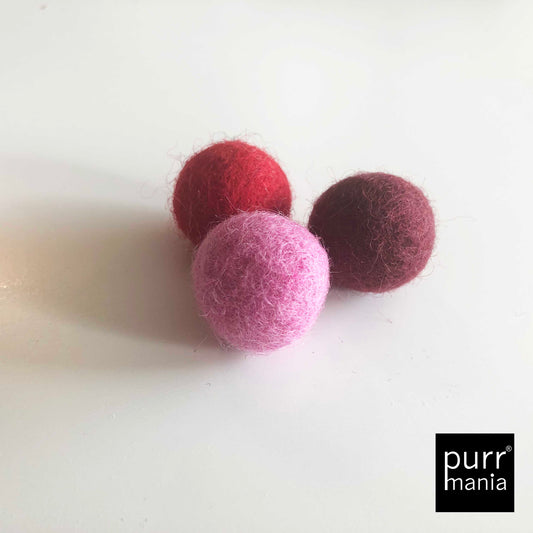 3er-Set felty love edition hot love: rot, weinrot, dunkelrosa