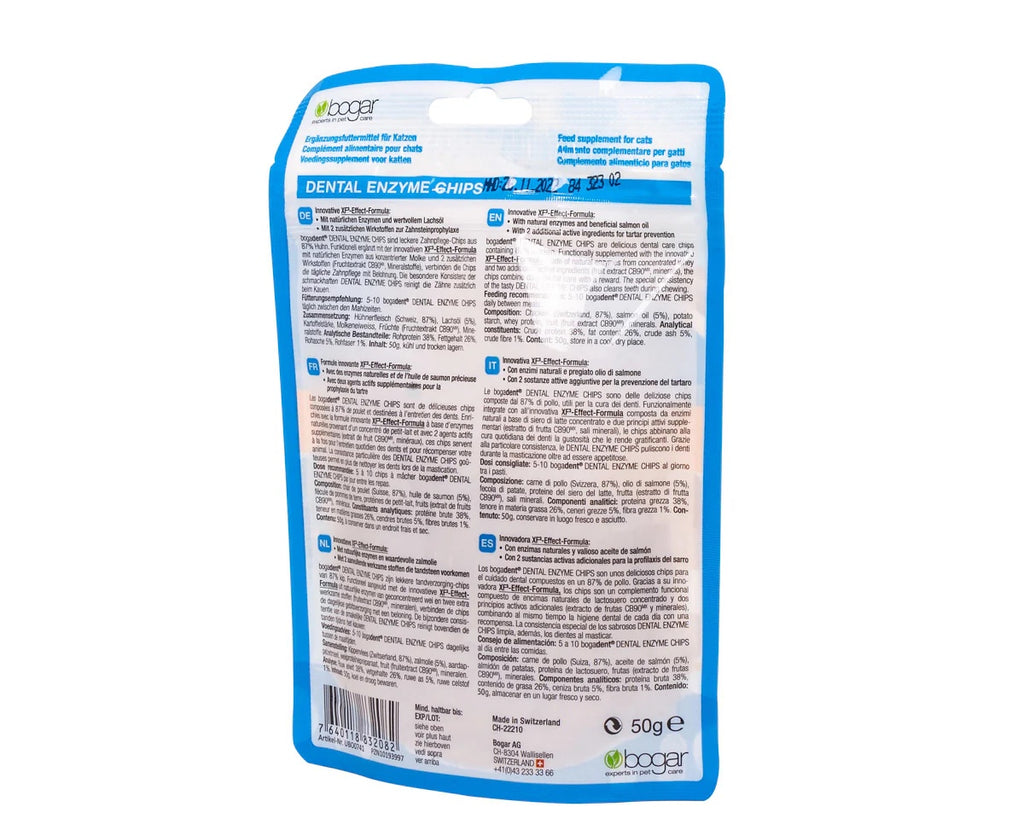 bogadent® DENTAL ENZYME CHIPS CHICKEN Katze 50 g + 30%