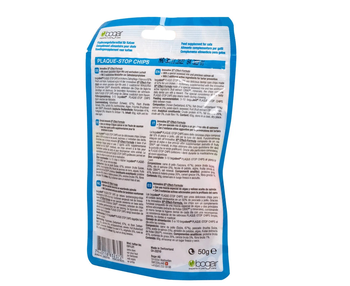 bogadent® DENTAL ENZYME CHIPS FISH Katze 50 g
