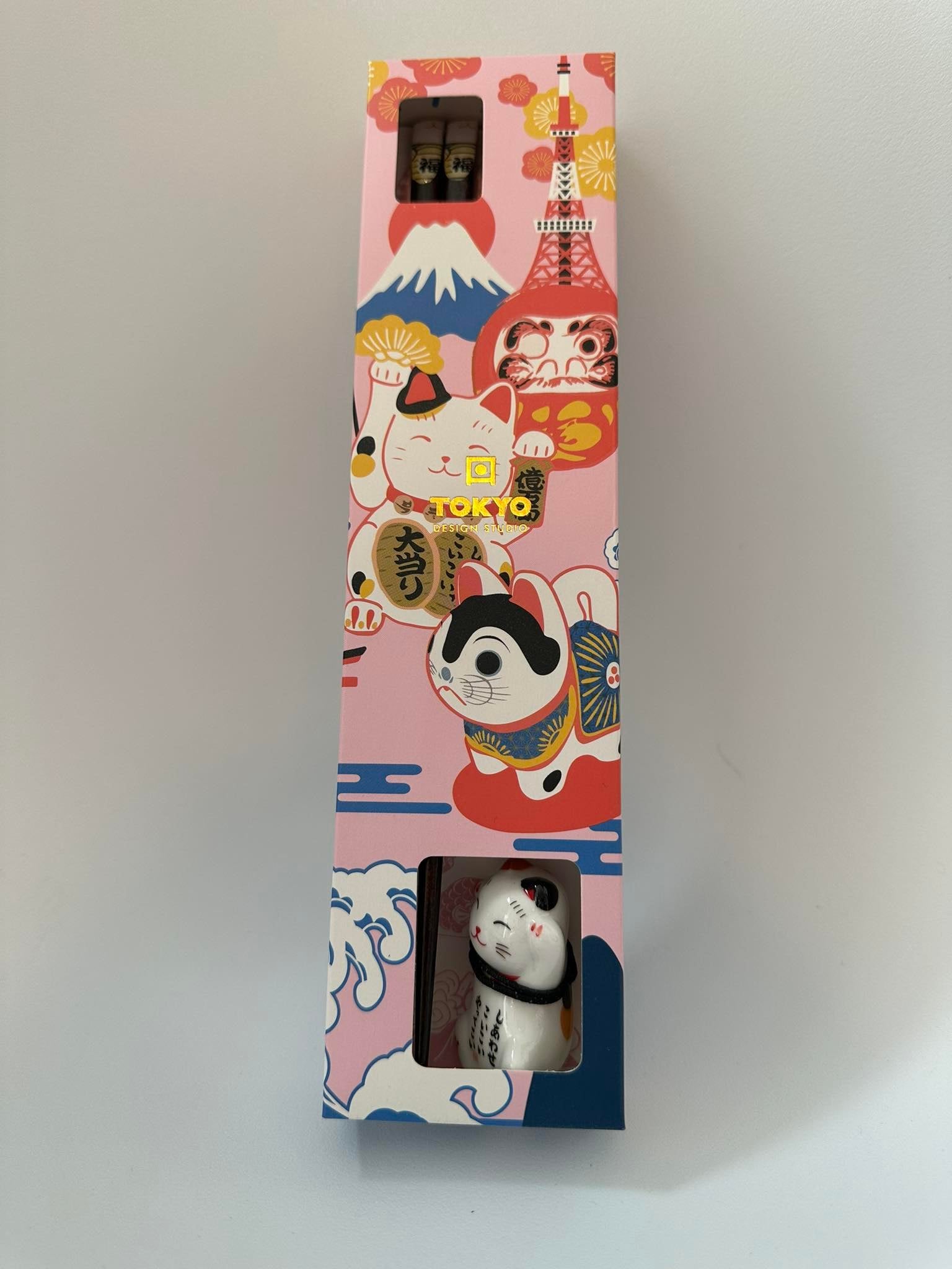 Essstäbchen Maneki Neko inkl. Ablage