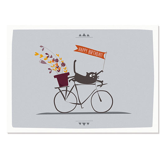 Postkarte Geburtstagsfahrrad